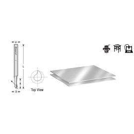 Amana HSS1622 High Speed Steel (HSS) Single Flute Spiral Aluminum Cutting 1/4 Dia x 5/8 x 1/4 Inch Shank Up-Cut Router Bit