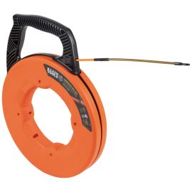 Klein 56351 Fiberglass Fish Tape with Spiral Steel Leader, 100-Foot | Dynamite Tool