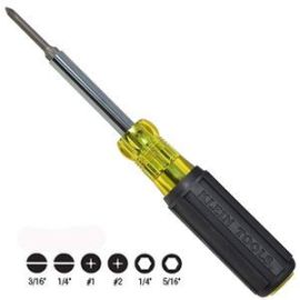 Klein 32559 Extended-Reach Multi-Bit Screwdriver/Nut Driver