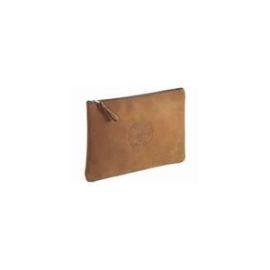 Klein 5136 Contractor's Zipper Portfolio, Leather, Brown, 12" X 17