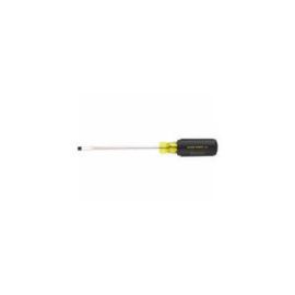 Klein 605-6 Screwdriver, Cushn-Grip, HD Round-Shank Cabinet Tip, 1/4"x6"