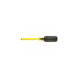 Klein 620-4 Coated 1/4 inch Cabinet-Tip Screwdriver 4 inch Heavy-Duty Round-Shank