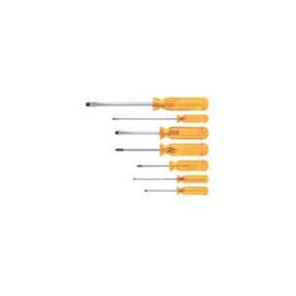 Klein 85276 Screwdriver Set, 7-Pc. Plastic-Handle Assortment w/ Pouch