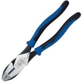 Klein J2000-9NECR 9 inch Journeyman High-Leverage Side-Cutting Pliers Connector Crimping