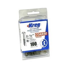 Kreg SML-C125-100 1-1/4" #8 Coarse 100 Count Washer-Head Screws