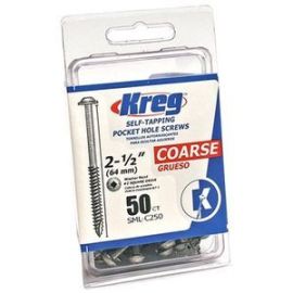 Kreg SML-C250-50 2-1/2-Inch #8 Coarse Washer-Head Pocket Hole Screws (50 Count)