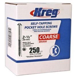 Kreg SML-C250B-250 2-1/2-Inch #8 Coarse Thread Blue Kote Screws (250 Pack)