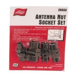 Lisle 29650 4-Piece Antenna Nut Socket Set