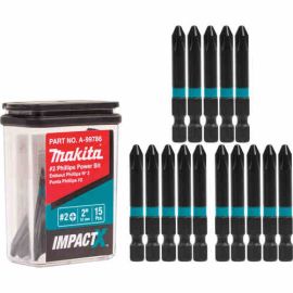 Makita A-99786 ImpactX™ #2 Phillips 2″ Power Bit, 15/pk | Dynamite Tool