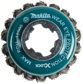 Makita D-72621 X‑LOCK 3‑1/8" Carbon Steel Knot Wire Cup Brush