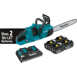 Makita XCU04PT1 36V (18V X2) LXT® Brushless 16" Chain Saw Kit with 4 Batteries (5.0Ah)