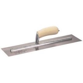 Marshalltown MXS66D Finishing Trowel w/ Curved Wood Handle - 16" x 4"