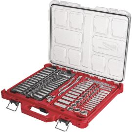 Milwaukee 48-22-9486 1/4" & 3/8” Drive 106pc Ratchet & Socket Set with PACKOUT Low-Profile Organizer - SAE & Metric | Dynamite Tool