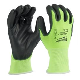 Milwaukee 48-73-8912 Cut 1 Hight Visibility Polyurethane Dipped Gloves - Large