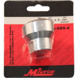 Milton Industries S-685-4 Air Manifold 1/4-inch inlet 3 Outlets