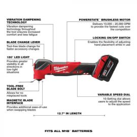 Milwaukee 2836-21 M18 FUEL™ Oscillating Multi Tool Kit