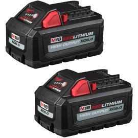 Milwaukee 48-11-1862 M18 18-Volt Li-Ion High Output 6.0Ah Battery Pack (2-Pack) | Dynamite Tool