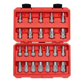 Tekton SHB923011/2 Inch Drive Hex Bit Socket Set, 24-Piece | Dynamite Tool