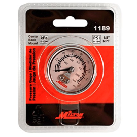 Milton Industries 1189 1/4" NPT Center Back Mount Pressure Gauge