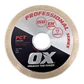 OX OX-PCT-9 Professional Ceramics 9'' Diamond Blade - 7/8'' - 5/8'' Bore