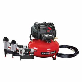 Porter Cable PCFP3KIT 6 Gal. 150 PSI Portable Electric Air Compressor with 16-Ga., 18-Ga. and 23-Ga. Nailer Combo Kit (3-Tool)