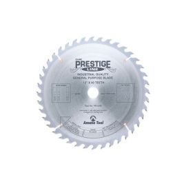 Amana Tool PR1240 Carbide Tipped 12 Inch D 40T ATB, 18 Deg, 1 Inch Bore, Circular Saw Blade