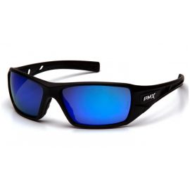 Pyramex Safety SB10465D VELAR Safety Glasses Ice Blue Mirror Lens with Black Frame