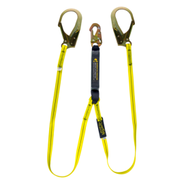 Guardian 01231 SS72-2R 6' Double Leg Shock Absorbing Lanyard w/ Rebar Hook ends