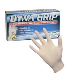 SAS Safety 650-1001, Small, Powder-Less, Dyna Grip Latex Gloves (100 Box)