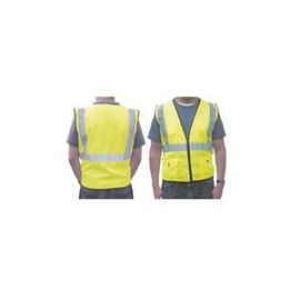 SAS Safety 690-2210 Class 2 Hi-Vis Yellow - Surveyors Vest- XL