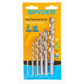 Spyder 11035 6pc Spyder Stinger Brad Point Drill Bit Kit 