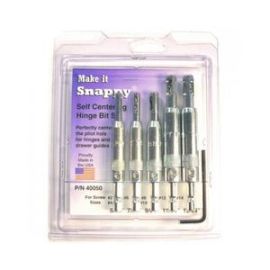 Snappy 40050  5-pc Self-Centering Hinge Bit Set