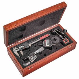 Starrett S9721 Electronic Tool Set with Caliper, Micrometer, Magnetic Base and Indicator