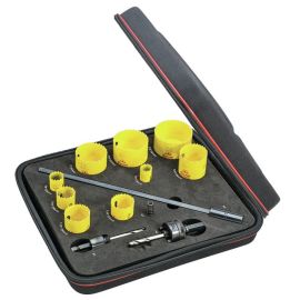 Starrett KFC09041-N FCH Plumbers & Electricians Kit w/ 9 Hole Saws and 4 Accessories