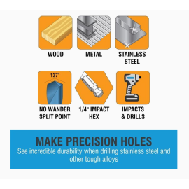 Spyder 19016 Stinger 1/2" 13mm Drill Bit Mach-Blue High Speed Steel HSS