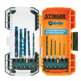 Spyder 19017 Stinger 10 pc Drill Bit Set Mach-Blue High Speed Steel | Dynamite Tool 