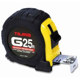 Tajima G-25BW G-25 Standard Scale 25 ft x 1 inch Steel Blade Tape Measure