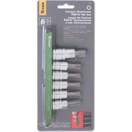 Titan 16119 6pc Tamper Resistant Torx Bit Set