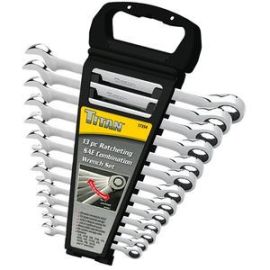 Titan 17354 13pc Ratcheting SAE Combo Wrench Set