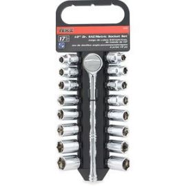 Titan 18182 17 piece 1/2 inch Dr SAE-MM Socket Set