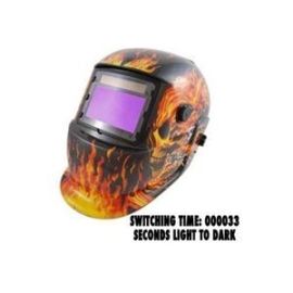 Titan 41266 Solar Powered Auto Darkening Welding Helmet with Flame Graphics