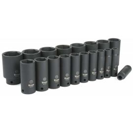 Titan 42319 19-pc SAE Deep Socket Set - 1/2-in. Drive