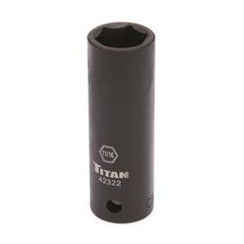 Titan 42332 1-in 1/2-in Dr. 6pt SAE Impact Socket