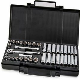 Titan 68203 3/8-in Drive SAE/Metric Socket Set 40-pc