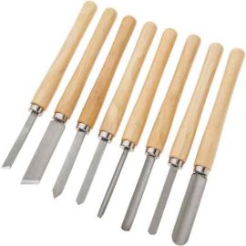 Woodstock D2228 SteelX Wood-Turning Chisel Set (8-piece)